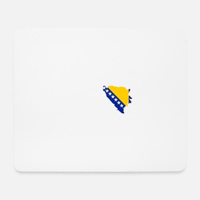 Ich liebe Bosnien und Herzegowina - Herzschlag - Mousepad (Querformat) - Weiß