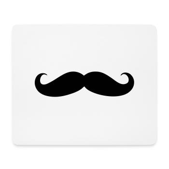 Schnurrbart - Mousepad (Querformat) - Weiß - Vorne