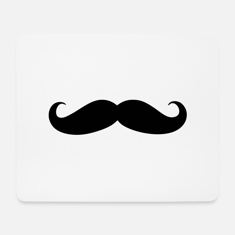 Mustache - Mouse Pad (horizontal) - white