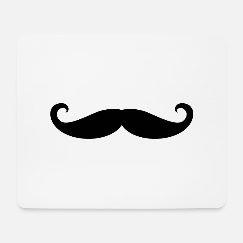 ZWIRBELBART / moustache - Mousepad (Querformat) - Weiß
