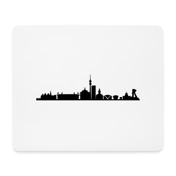 Skyline Dortmund Schwarz - Mousepad (Querformat) - Weiß - Vorne