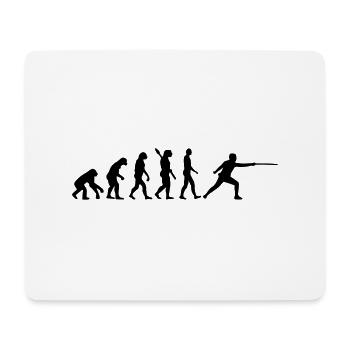 Fechten - Mousepad (Querformat) - Weiß - Vorne