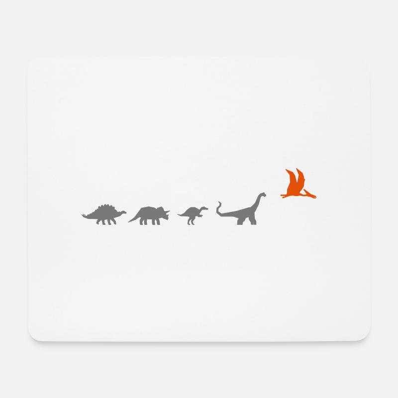 Dinosaurier Vektor - Mousepad (Querformat) - Weiß