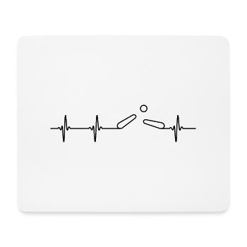 Battement de coeur de flipper - Tapis de souris (format paysage) - blanc - Devant