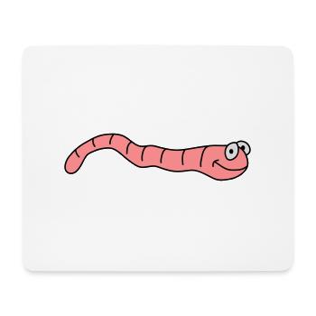 Funny Worm - Mouse Pad (horizontal) - white - Front