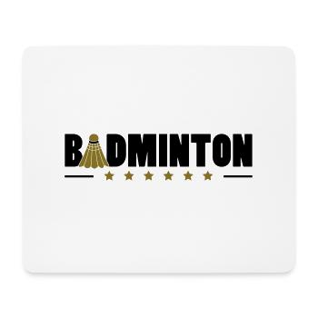 Badminton Stars Logo - Mousepad (Querformat) - Weiß - Vorne