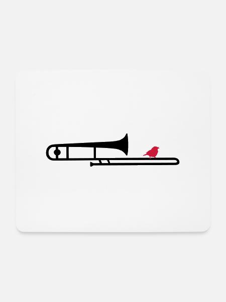 trombonebird - Mouse Pad (horizontal) - white
