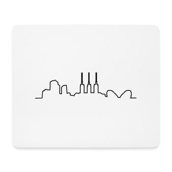 Hannover // Skyline // Silhouette // Skylineshirt - Mousepad (Querformat) - Weiß - Vorne