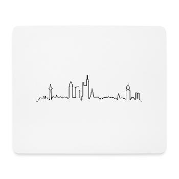 Skyline Frankfurt Linie - Mousepad (Querformat) - Weiß - Vorne