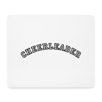 cheerleader curved college style logo - Mouse Pad (horizontal) - white - Front