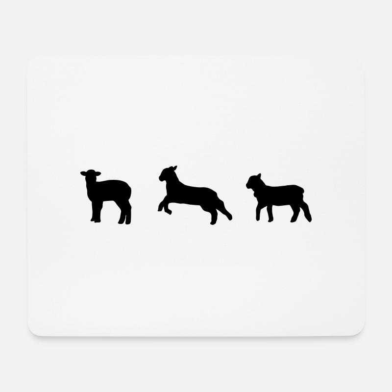 Schafe, Schaf, Lamm, Lämmer - Mousepad (Querformat) - Weiß