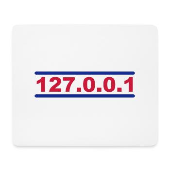 127.0.0.1 - Mousepad (Querformat) - Weiß - Vorne