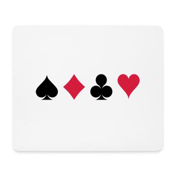 Jeu De Cartes - Carte à jouer - Tapis de souris (format paysage) - blanc - Devant