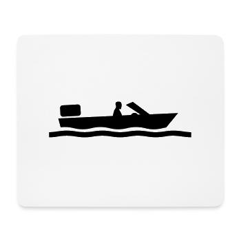bateau - Tapis de souris (format paysage) - blanc - Devant