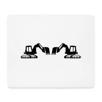 bagger_2 - Mousepad (Querformat) - Weiß - Vorne