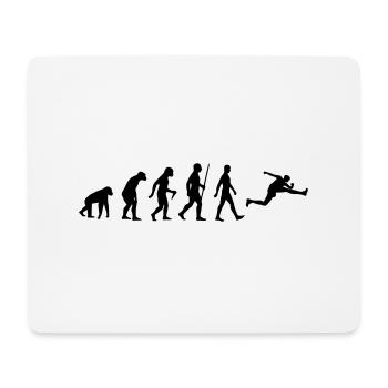 Saut en longueur évolution athlétisme haies Ape - Tapis de souris (format paysage) - blanc - Devant