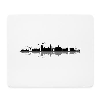 Skyline - Emden - Mousepad (Querformat) - Weiß - Vorne