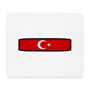 Drapeau turc - Tapis de souris (format paysage) - blanc - Devant