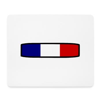 Drapeau france - Tapis de souris (format paysage) - blanc - Devant