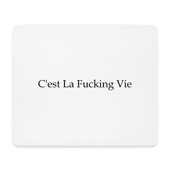TXT black C est la fucking vie - Tapis de souris (format paysage) - blanc - Devant
