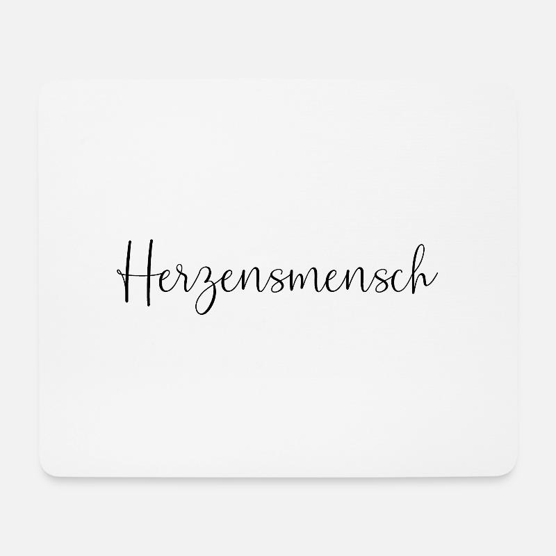 Herzensmensch, Lieblingsmensch, Freund, Freundlin - Mousepad (Querformat) - Weiß