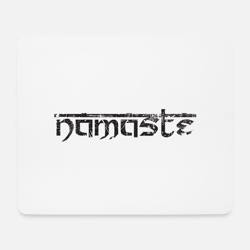 namaste 01 - Mousepad (Querformat) - Weiß