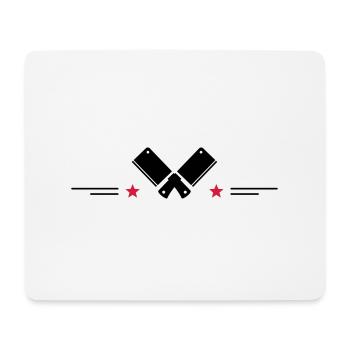 Couteaux de cuisine pour les chefs étoilés - Tapis de souris (format paysage) - blanc - Devant