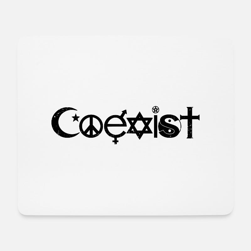 Coexist - Mousepad (Querformat) - Weiß