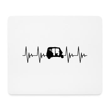 APE rickshaw heartbeat tuk-tuk véhicule voiture - Tapis de souris (format paysage) - blanc - Devant