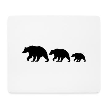 Famille Bear - Tapis de souris (format paysage) - blanc - Devant