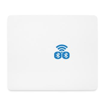 T-shirt bluetooth - Tapis de souris (format paysage) - blanc - Devant