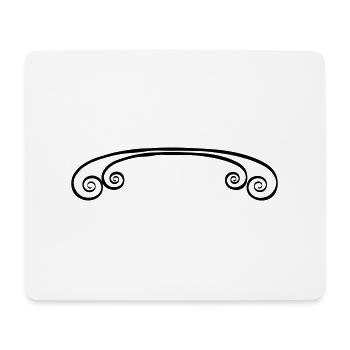 Schwarzer Dekorativer Unterstrich - Mousepad (Querformat) - Weiß - Vorne