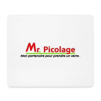 Mr picolage , mon paretenaire pour prendre 1 verre - Tapis de souris (format paysage) - blanc - Devant