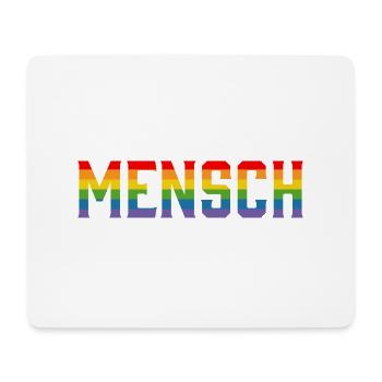 Regenbogen Mensch tshirt LGBT lgbtqi queer - Mousepad (Querformat) - Weiß - Vorne