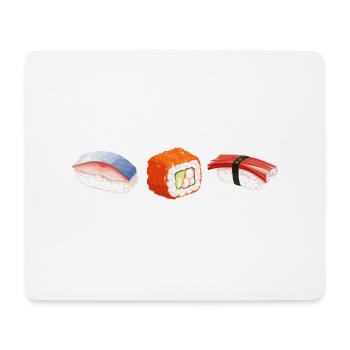 Sushi - Tapis de souris (format paysage) - blanc - Devant