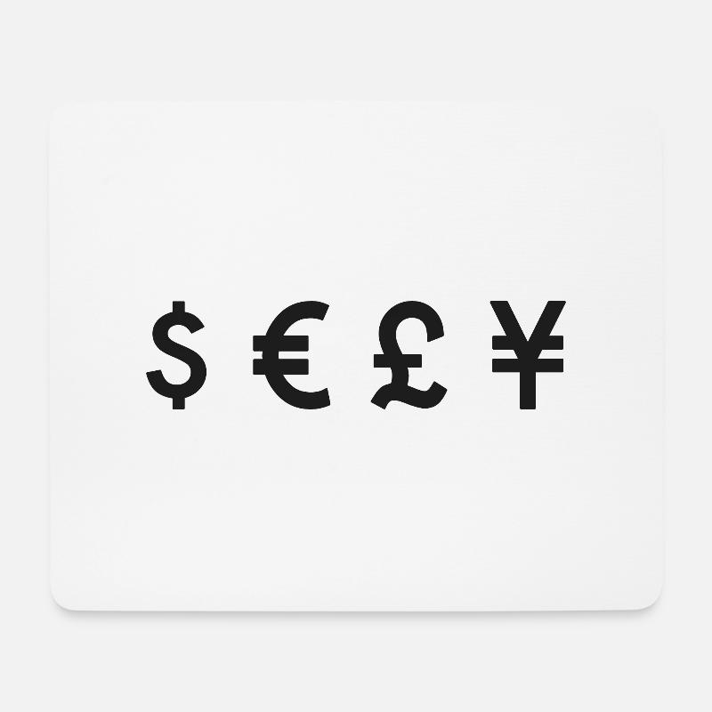 Currecies - Mouse Pad (horizontal) - white