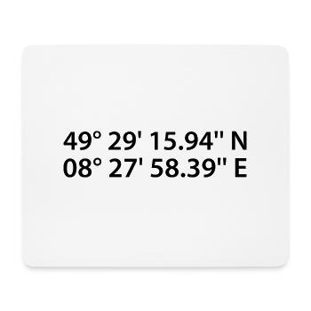 Mannheim Coordinates - Mouse Pad (horizontal) - white - Front