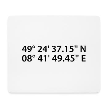 Heidelberg Coordinates - Mouse Pad (horizontal) - white - Front