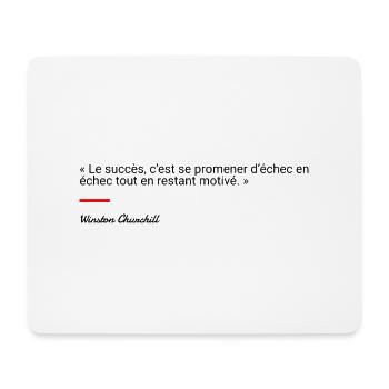 Winston Churchill - Tapis de souris (format paysage) - blanc - Devant