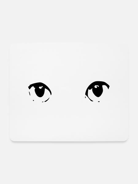 Katze Katzenaugen Augen Haustier Katzen Kätzchen - Mousepad (Querformat) - Weiß