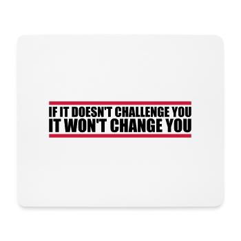 Workout Fitness Motivation Quote - Mouse Pad (horizontal) - white - Front