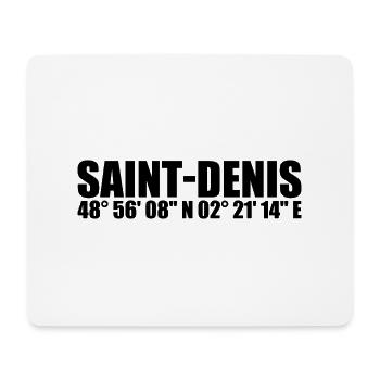 Saint-Denis coordinates - Mouse Pad (horizontal) - white - Front