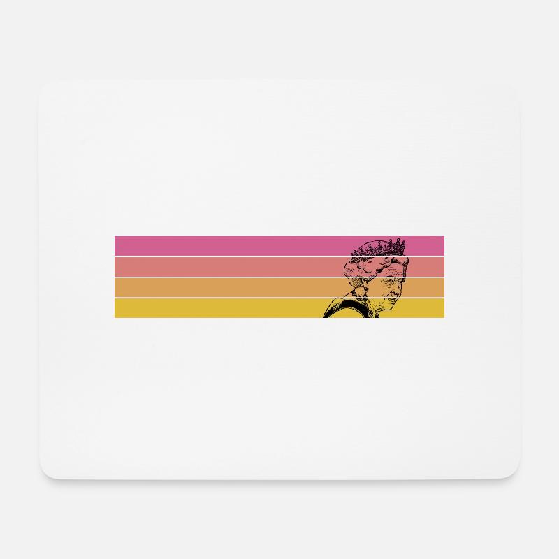 Elizabeth II Retro Vintage Queen Elizabeth 2 - Mousepad (Querformat) - Weiß