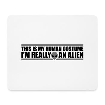 Citation extraterrestre de costume humain - Tapis de souris (format paysage) - blanc - Devant