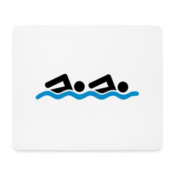 Équipe de natation - Tapis de souris (format paysage) - blanc - Devant