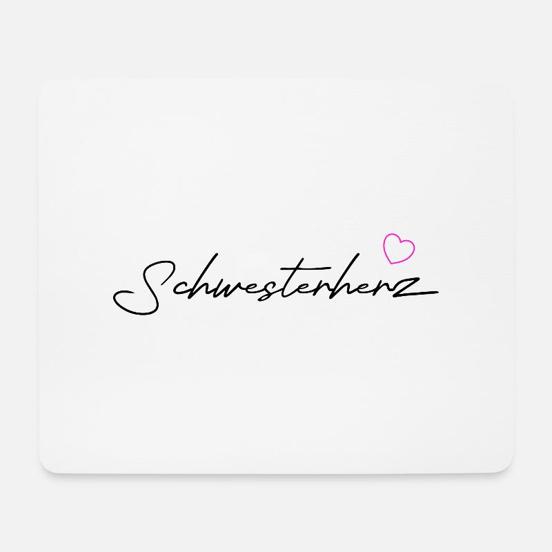 Schwesterherz in black - Mousepad (Querformat) - Weiß