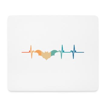 Bat heartbeat - Mouse Pad (horizontal) - white - Front
