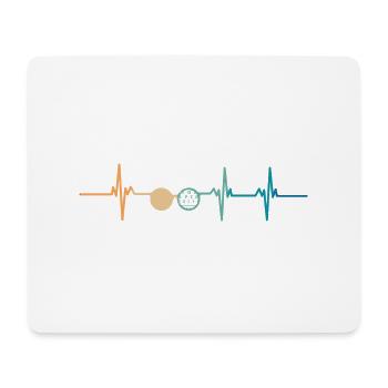 Battement de cœur opticien-idée cadeau ophtalmo - Tapis de souris (format paysage) - blanc - Devant