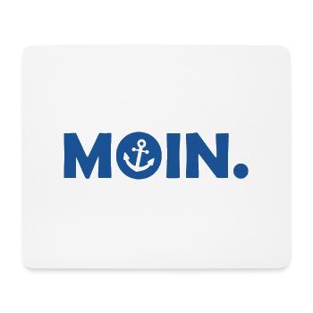 Moin - Guten Morgen - Nordsee - Ostsee - Anker - Mousepad (Querformat) - Weiß - Vorne