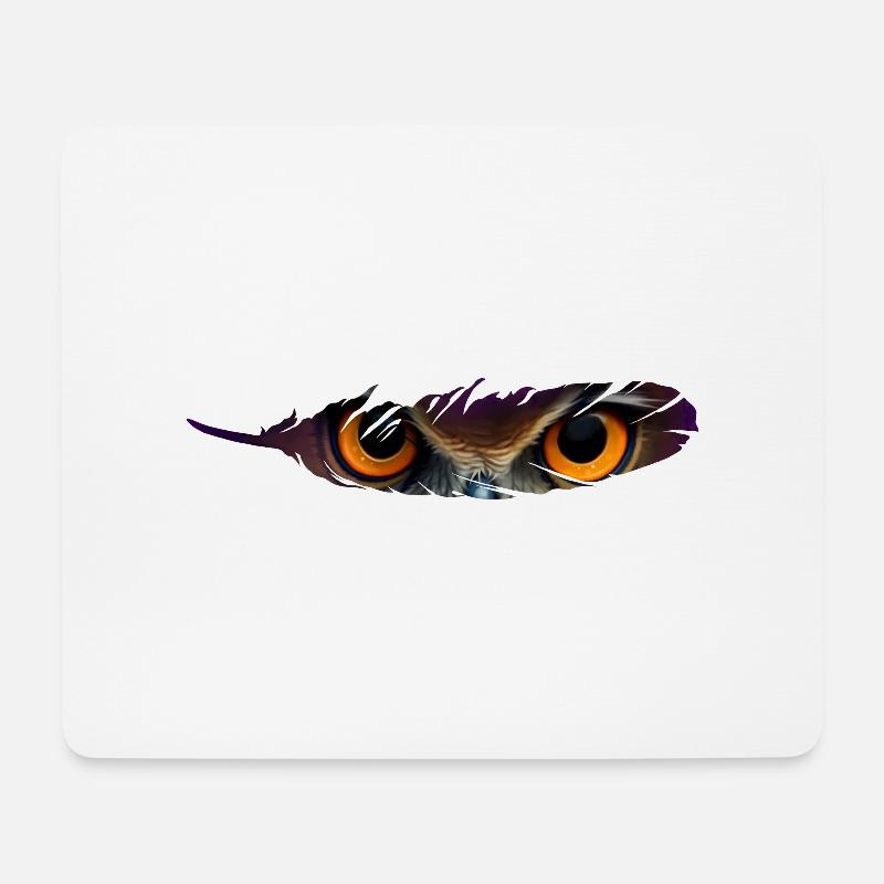 Owlfeather - Mousepad (Querformat) - Weiß